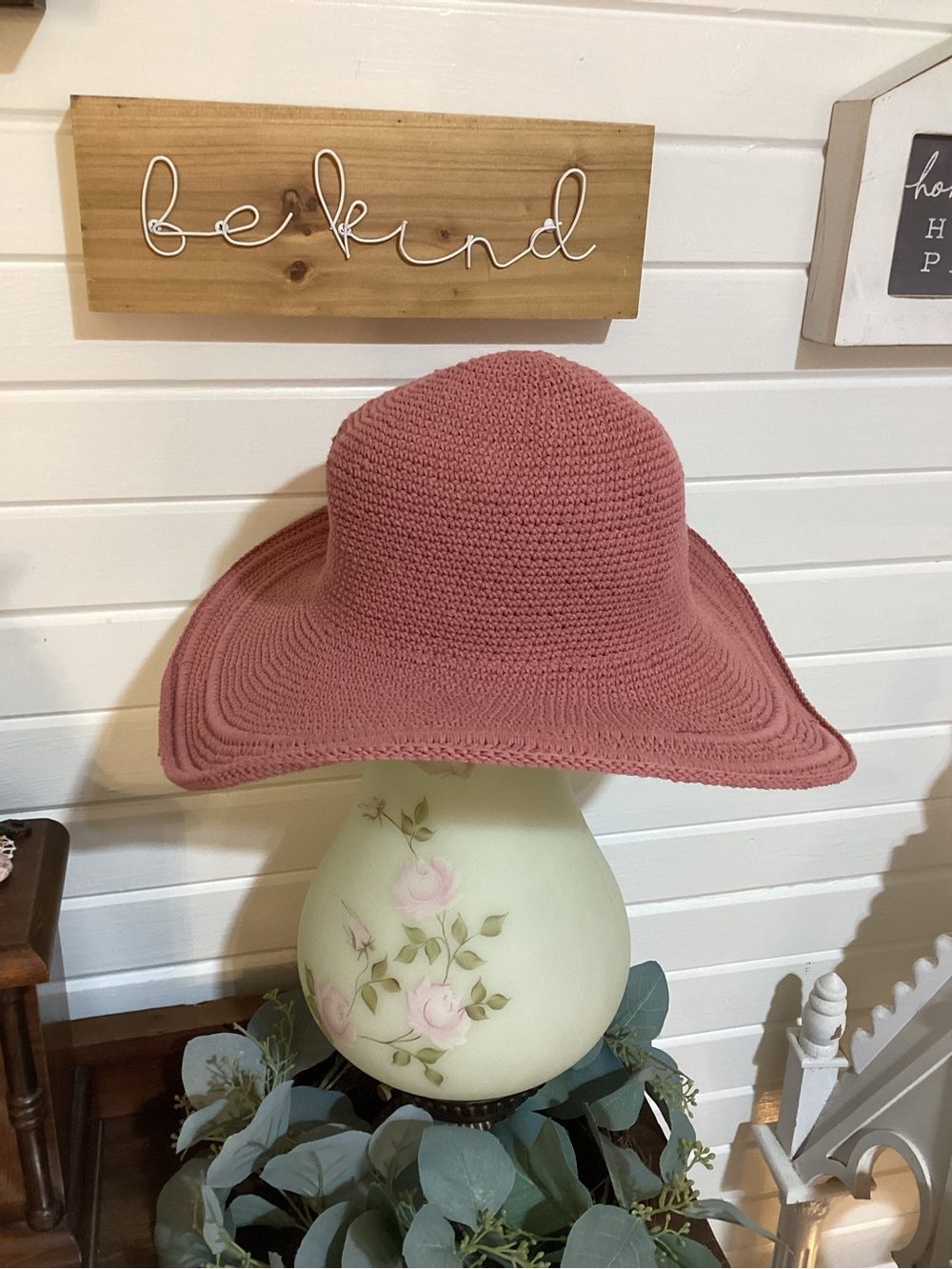 San Diego Hat Company Crochet Sun Hat - Rose